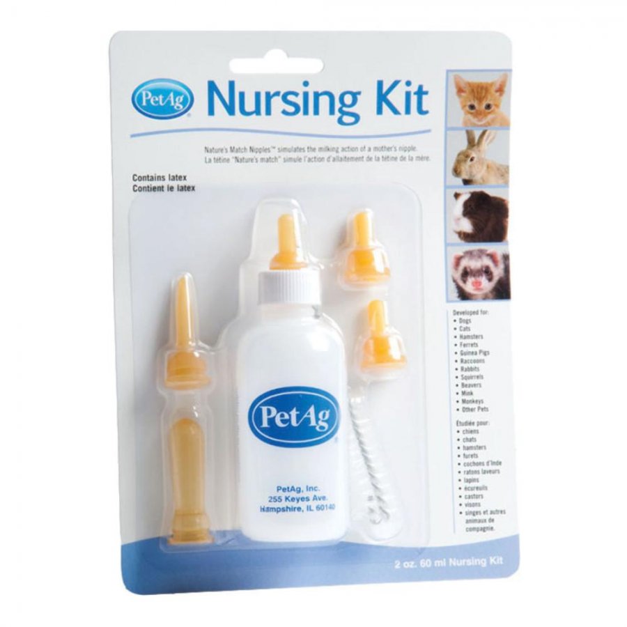 Nursing Kit Biberon da 60ml per Animali - Set Completo con Tettarelle e Scovolino