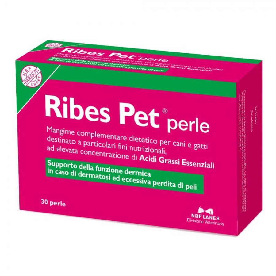 Ribes Pet Mangime Complementare per Cani e Gatti 30 Perle - Integratore Naturale