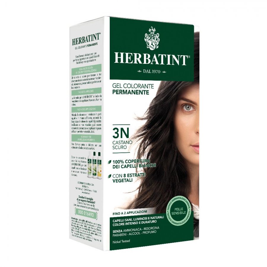 Herbatint - Tintura Per Capelli Gel Permanente 3N Castano Scuro 150 ml