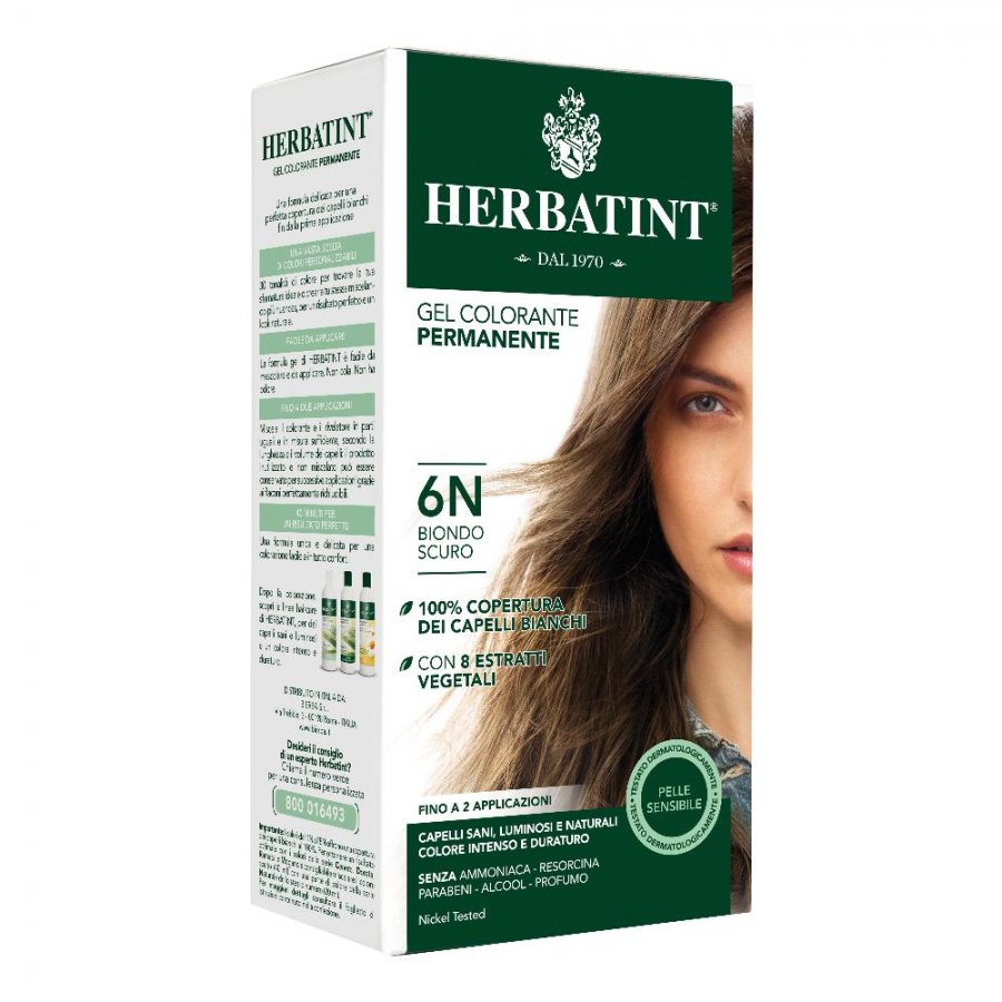 Herbatint - Tintura Per Capelli Gel Permanente 6N Biondo Scuro 150 ml