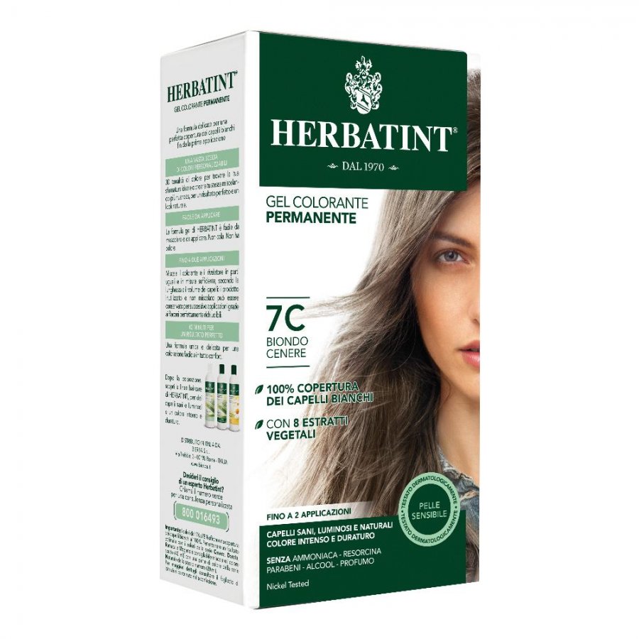 Herbatint - Tintura Per Capelli Gel Permanente 7C Biondo Cenere 150 ml