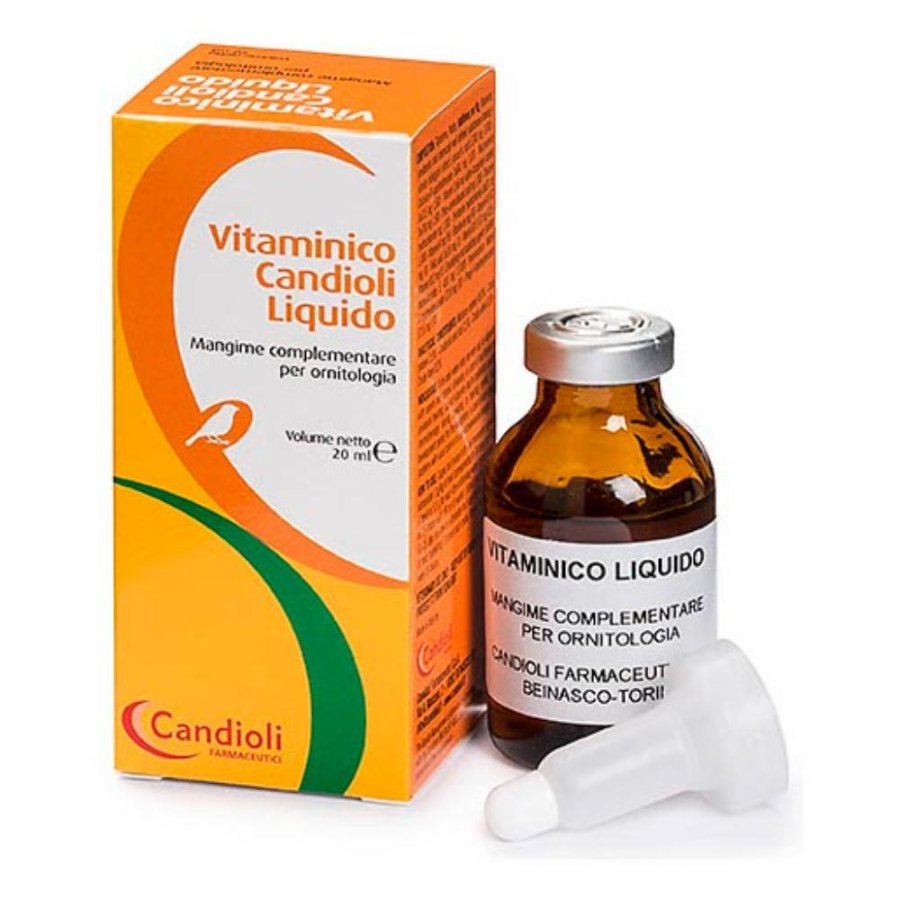 Vitaminico Liquido Mangime Complementare per Volatili - 20ml, Integratore Vitaminico per Uccelli Canori e da Gabbia