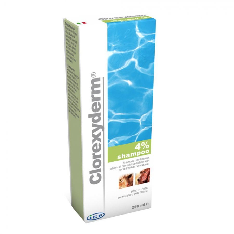 Clorexyderm 4% Shampoo Disinfettante 250ml per Cani e Gatti