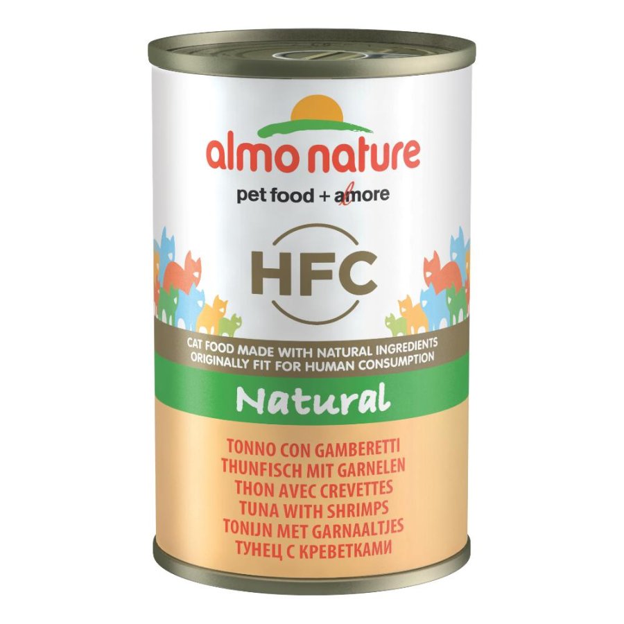 ALMO NATURE GATTO HFC NATURAL TONNO GAMBERETTI 140GR (lattina)