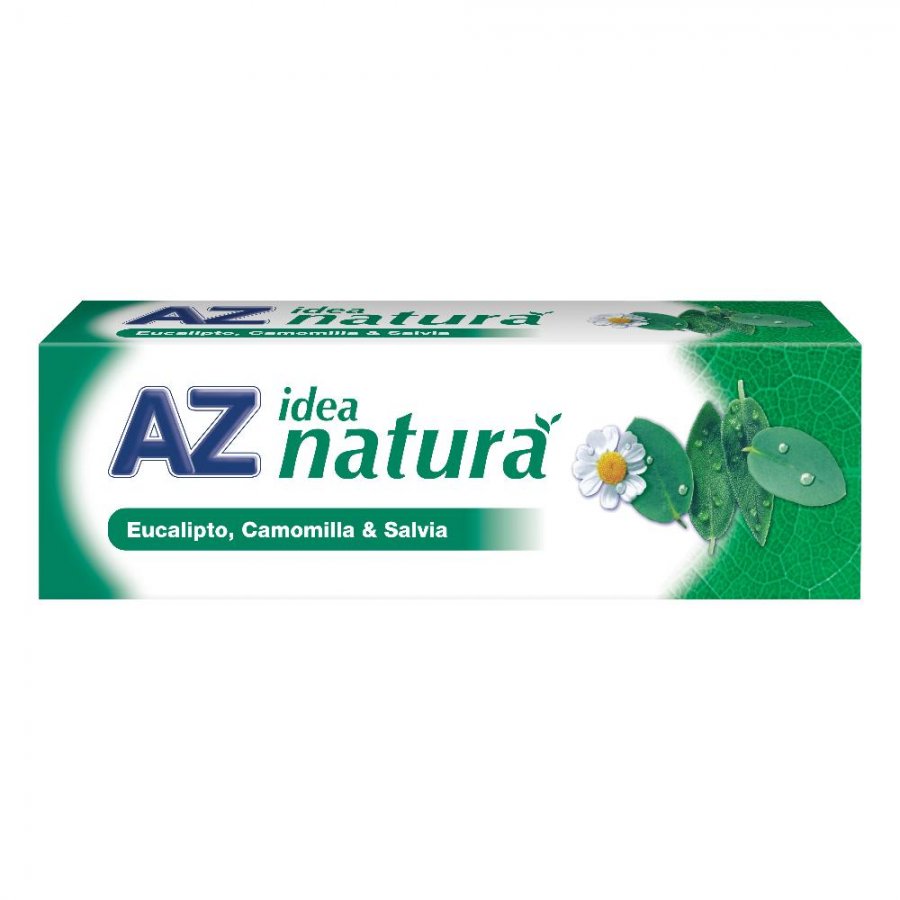 AZ - Dentifricio Idea Natura Eucalipto Camomilla e Salvia 75ml, Igiene Orale Naturale per una Sensazione di Freschezza