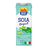 Isola Bio Soia Natural 1 Litro - Bevanda Vegetale Senza Zuccheri Aggiunti, Senza Glutine