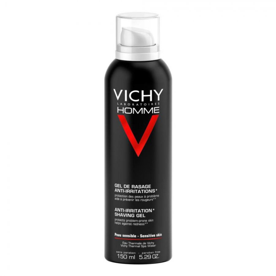 Vichy Homme Gel Mousse Da Barba Pelle Sensibile 150ml - Preparazione delicata per una rasatura confortevole