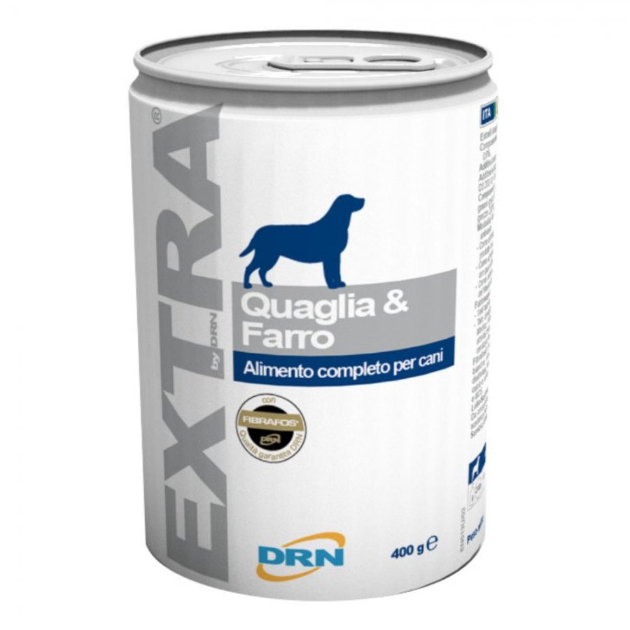 Extra Quaglia e Farro Cibo Umido Cani Adulti 400g - Alimento Naturale per Cani con Proteine di Quaglia e Farro