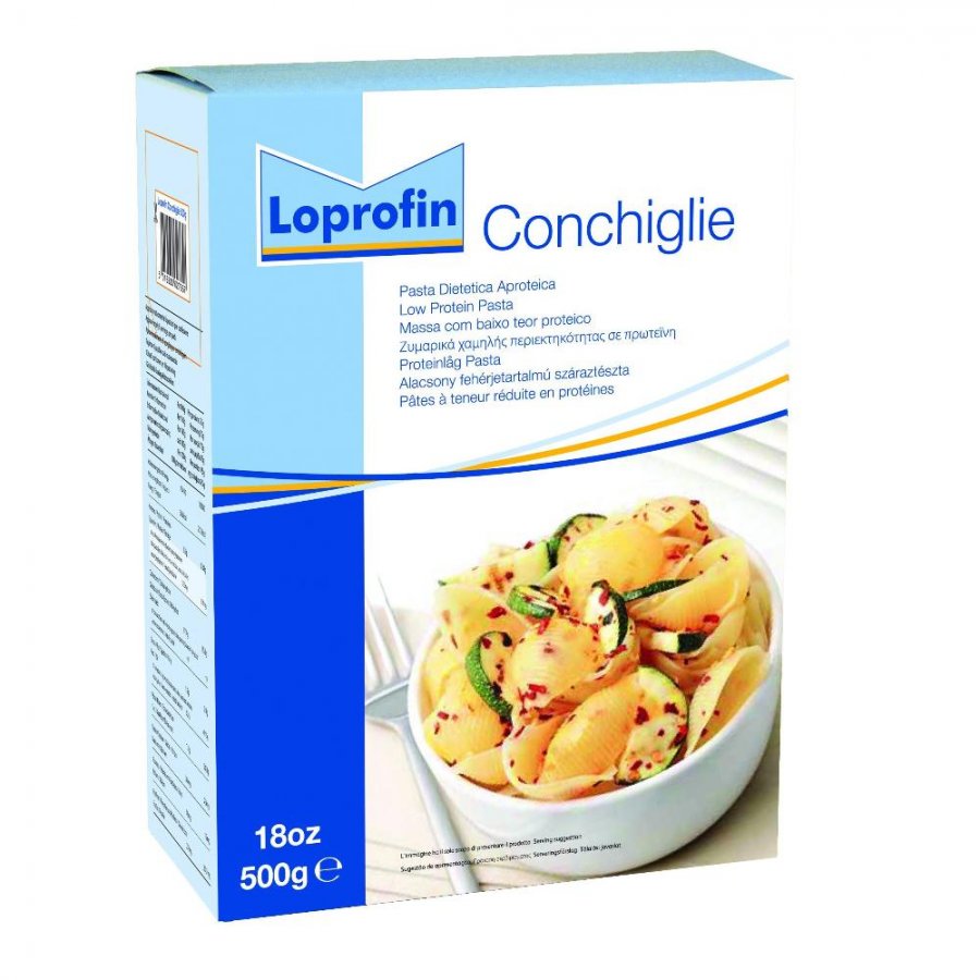 Loprofin Conchiglie 500g - Pasta a basso contenuto proteico e senza glutine