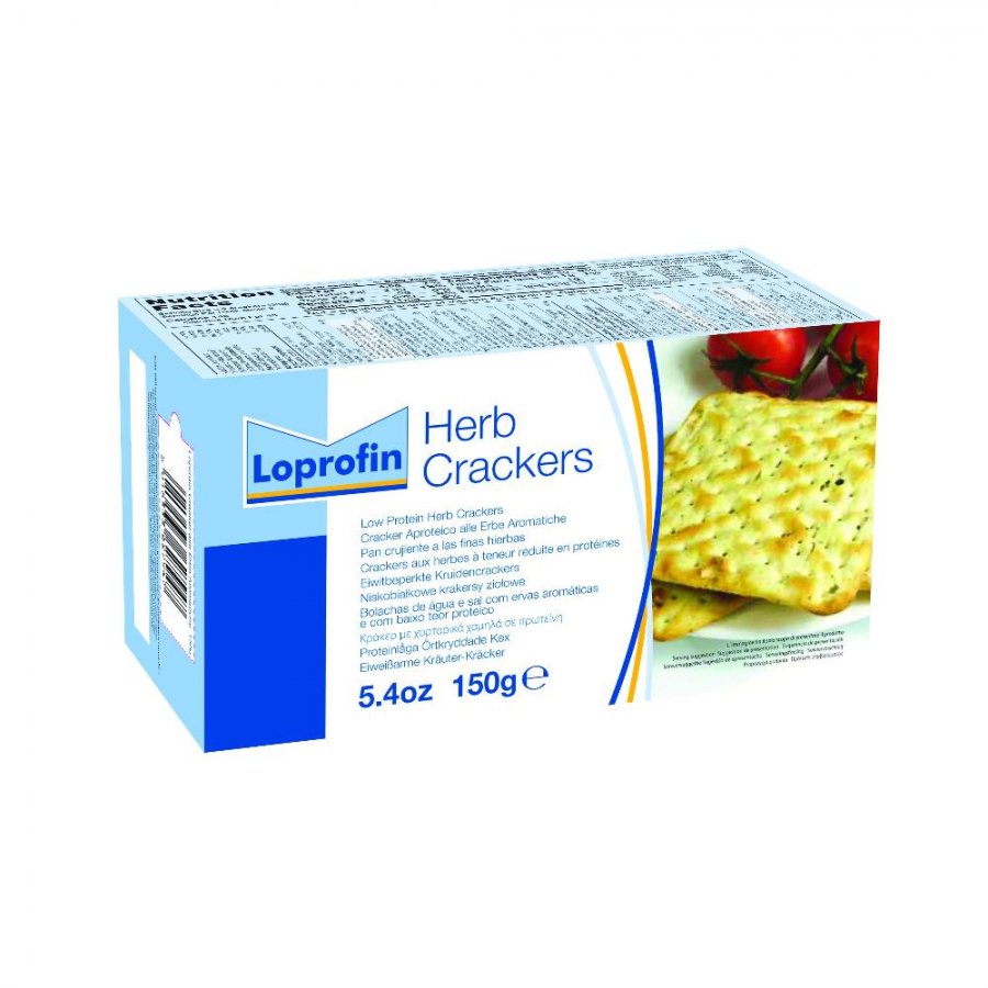 Loprofin Crackers Erbe 150g - Snack a basso contenuto proteico e senza glutine