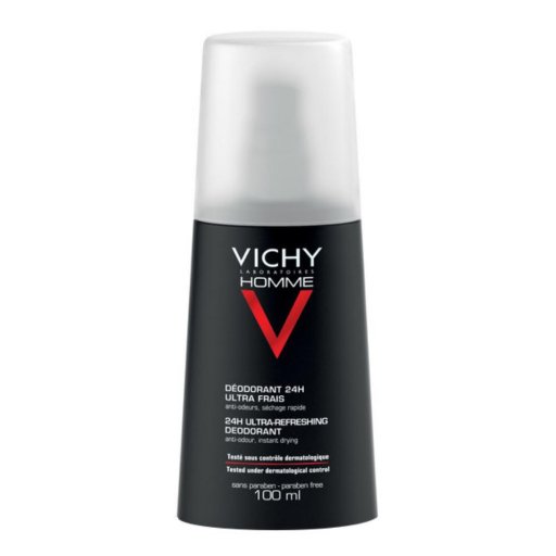 Vichy Homme Deodorante Spray 24 h Ultra-Fresco 100ml - Protezione e freschezza per una giornata attiva