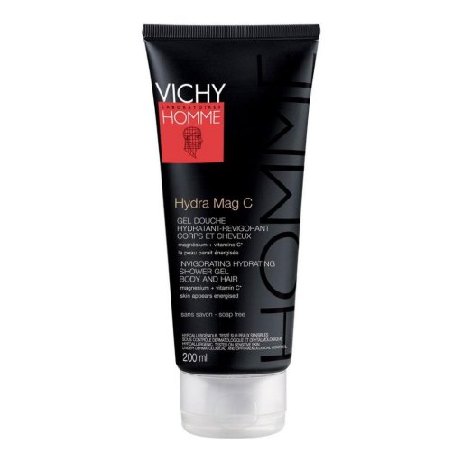 Vichy Homme Hydra Mag C Gel Doccia Corpo e Capelli 200 ml - Idratante e Tonificante