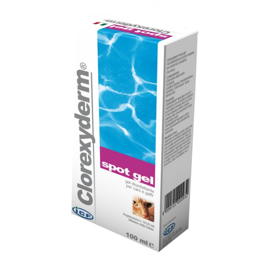 Clorexyderm Spot Gel Disinfettante 100ml per Cani e Gatti - Igiene Locale e Cura