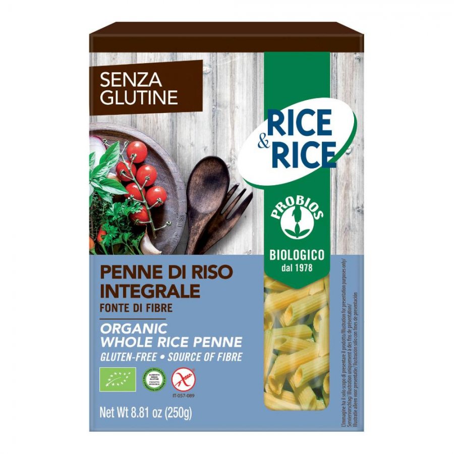 RICE & RICE Pasta Riso Integrale Penne 250g