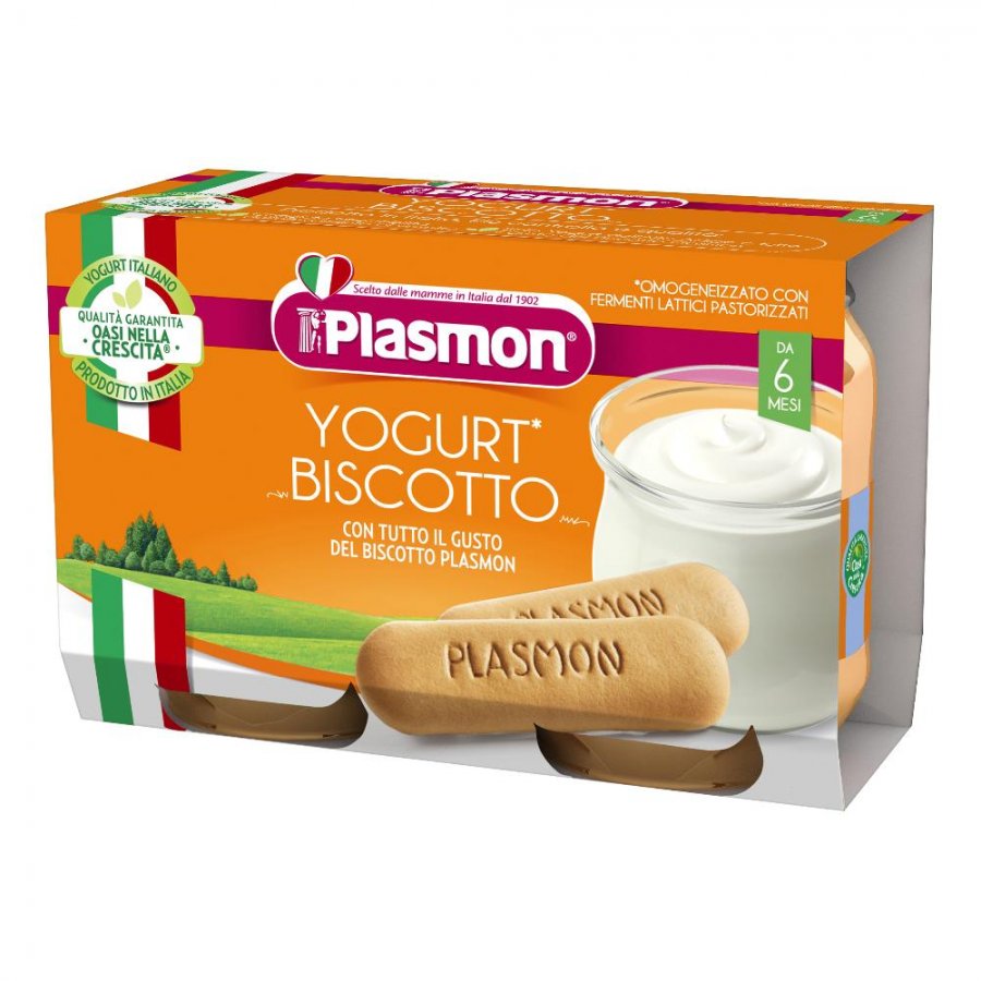 PLASMON Dessert Yogurt Biscotti 2x120g