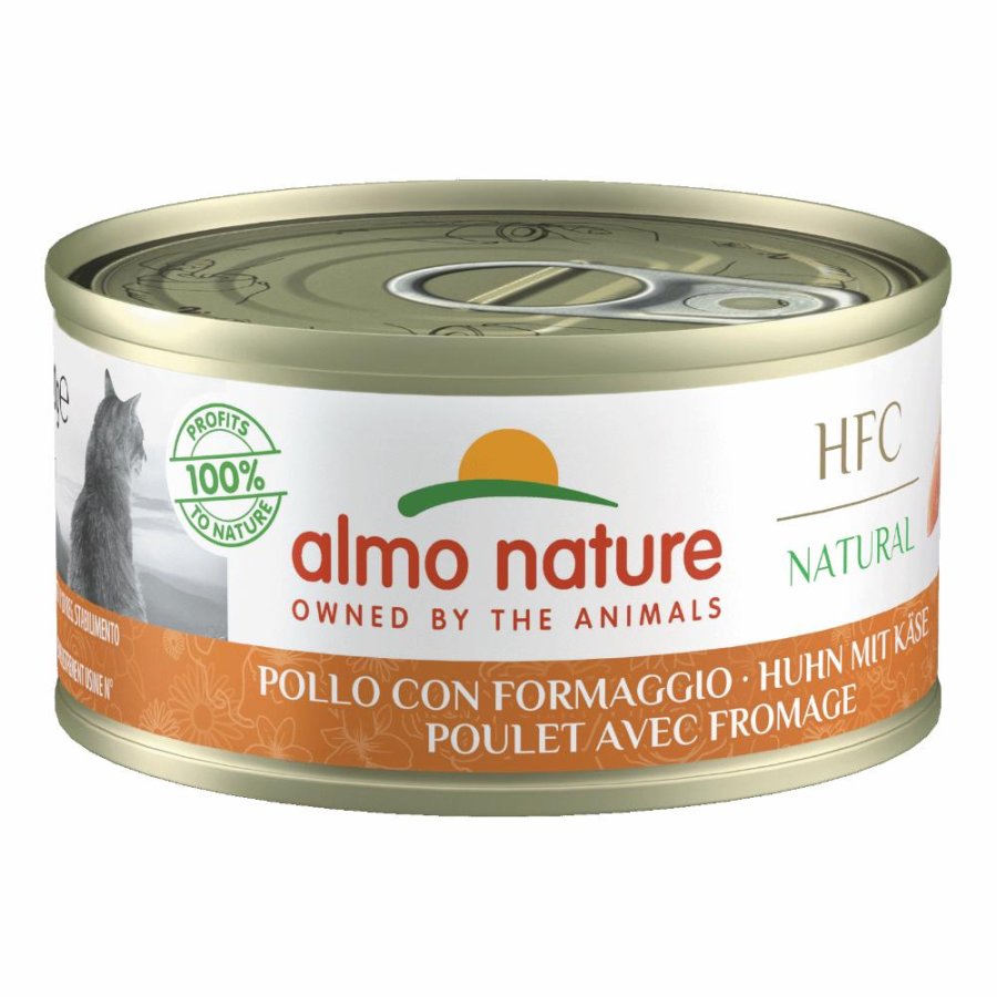 ALMO NATURE GATTO HFC NATURAL POLLO FORMAGGIO 70GR (lattina)