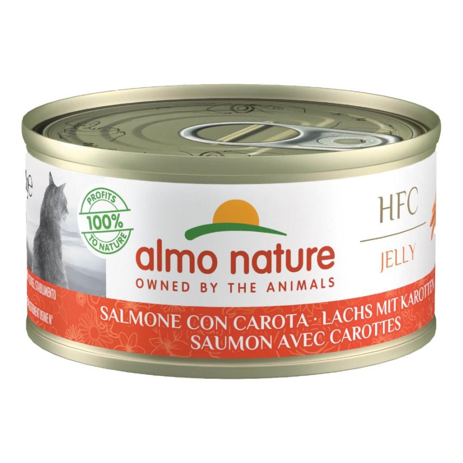 ALMO NATURE GATTO HFC JELLY SALMONE CAROTE 70GR (lattina)