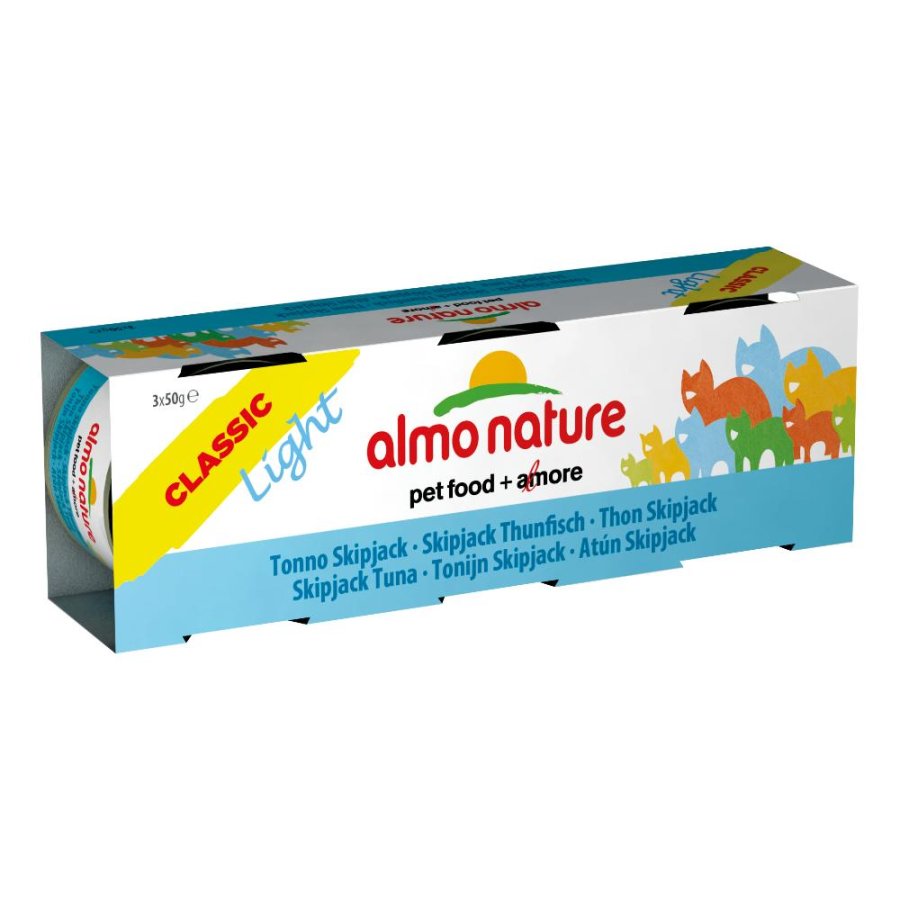 ALMO NATURE GATTO CLASSIC LIGHT TONNO SKIPJACK 3x50GR (lattina)