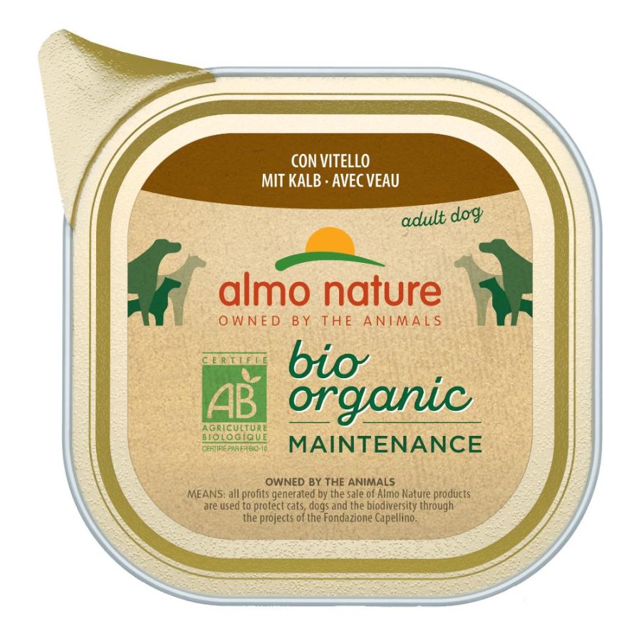 ALMO NATURE CANE BIO ORGANIC MAINTENANCE ADULT VITELLO 100GR (vaschetta)