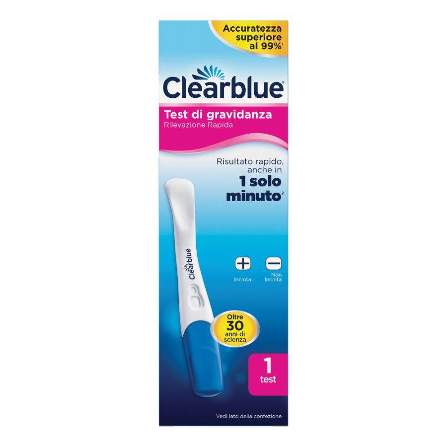 Clearblue - Test di Gravidanza Rilevazione Rapida 1 Test - Sicuro e Affidabile