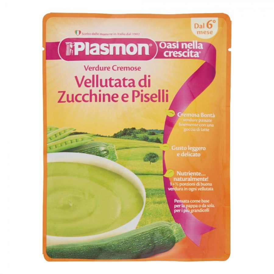 PLASMON Pouches Vellutata Zucchini Piselli 180g