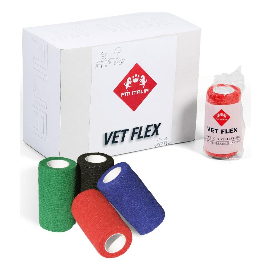 VET FLEX FASCIA ELASTICA COLORE ROSSO 10CMx4,5MT - FM ITALIA