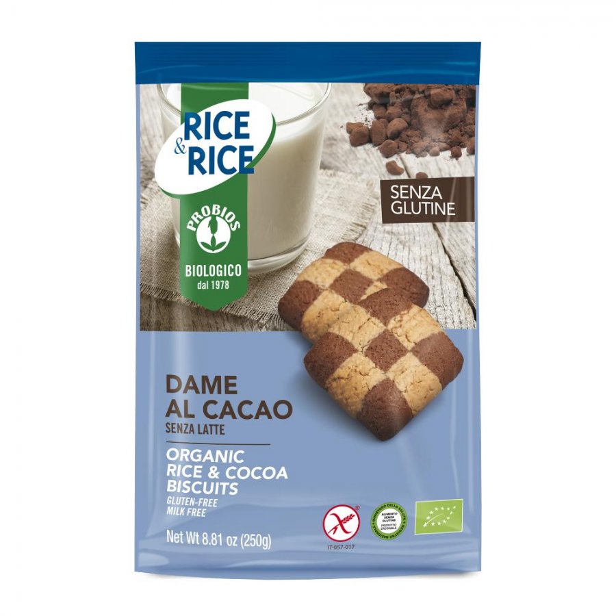 RICE & RICE Biscotti Dame Riso Con Cacao 250g