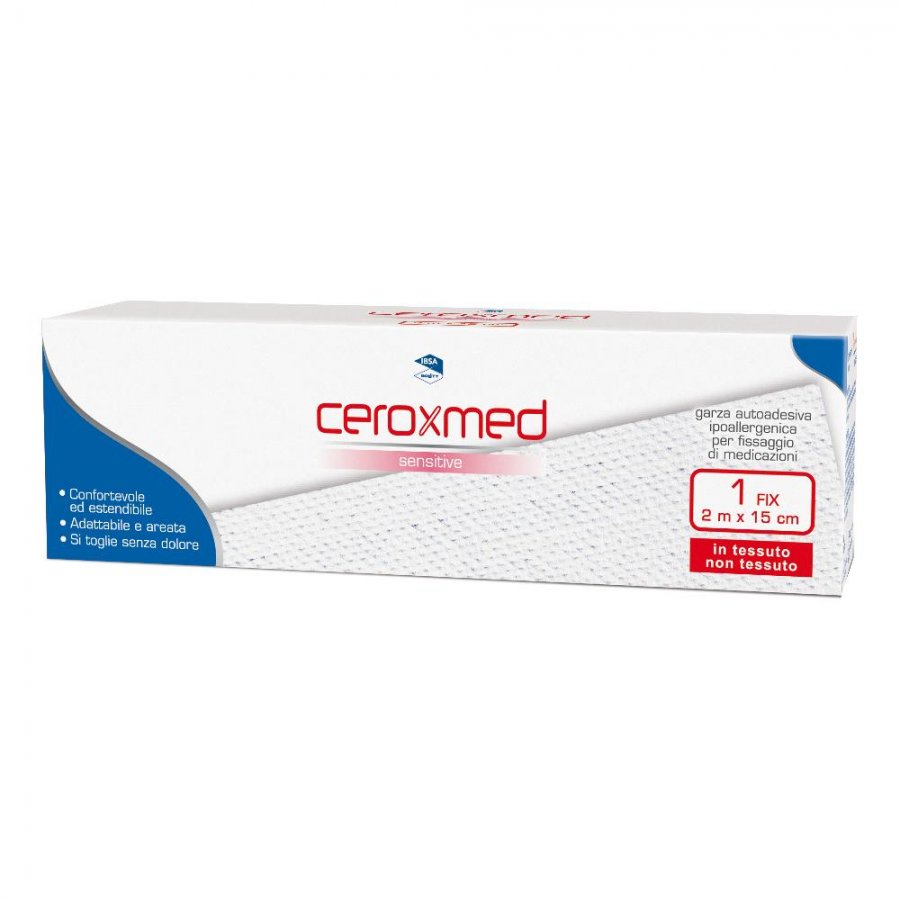 Ceroxmed Garza Sensitive 15cmx2m - Garze Ipoallergeniche per Fissaggio Medicazioni e Dispositivi Medici