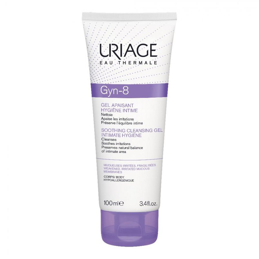 Uriage Gyn-8 Igiene Intima Gel 100ml - Detergente Lenitivo per Mucose Irritate