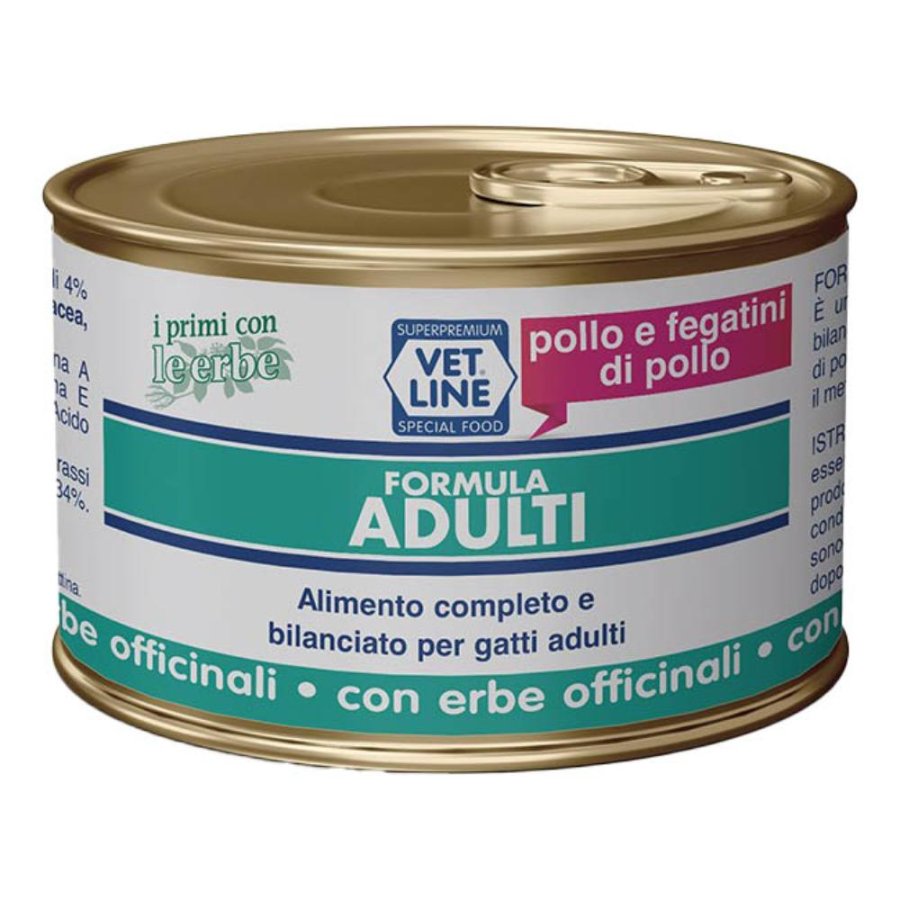 OLISTIKA VET LINE GATTO ADULT POLLO FEGATINI 85GR (lattina)