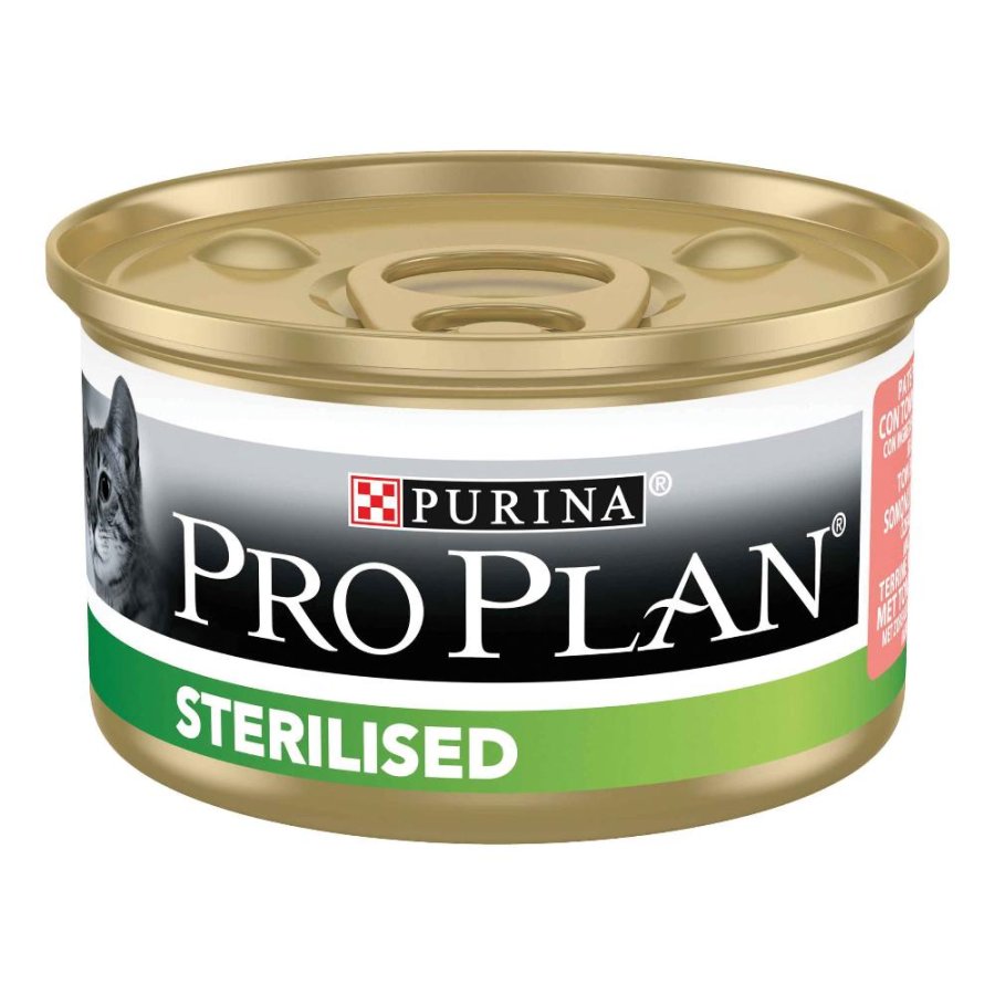 NESTLE' PURINA PRO PLAN GATTO MOUSSE STERILISED TONNO SALMONE 85GR (lattina)