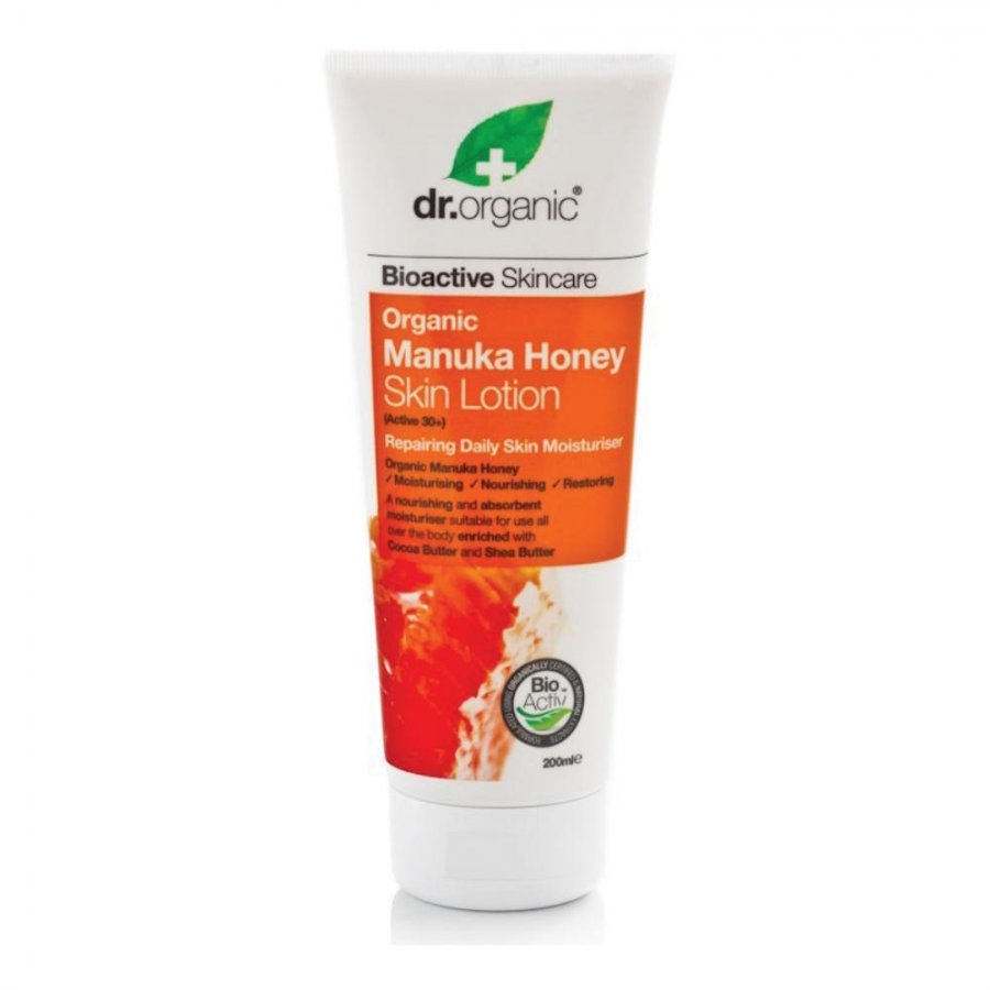 Dr. Organic Organic Manuka Honey Skin Lotion 200 ml - Idratante Viso e Corpo al Miele di Manuka Biologico