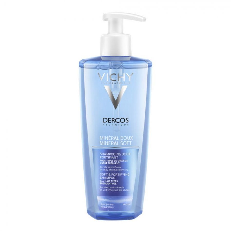 Vichy Dercos Shampoo Dolcezza Minerale 400 ml - Trattamento delicato per capelli lucenti e rinforzati