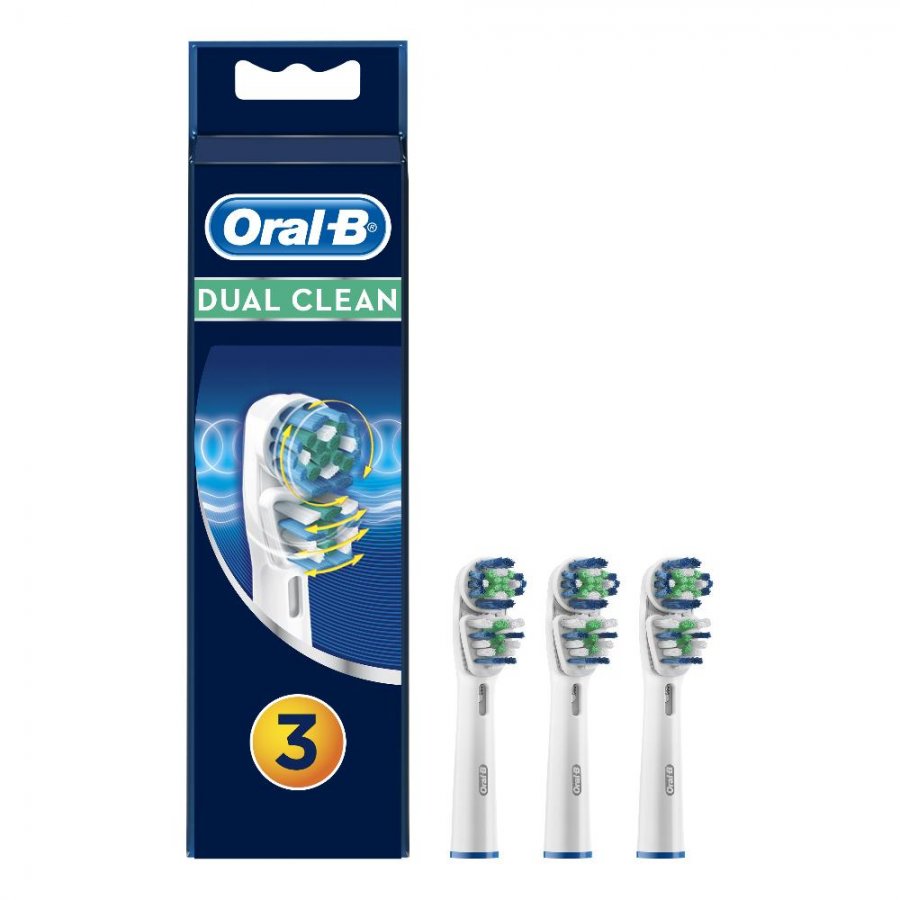 Oral-B - Dual Clean Testine di Ricambio 3 Pezzi