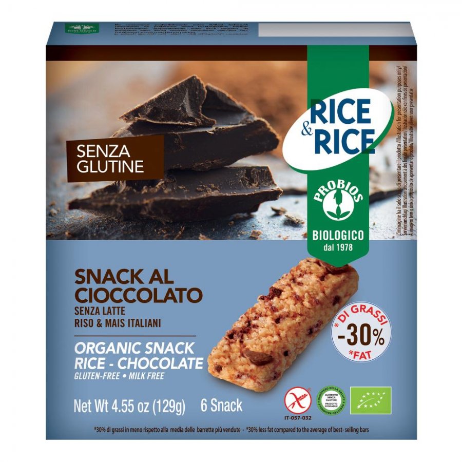 RICE & RICE Snack Riso Cioccolato 6x21g