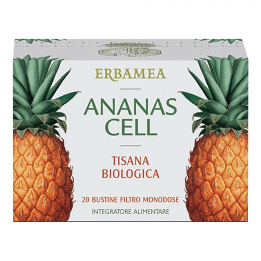 Erbamea - Ananas Cell - Tisana Biologica 20 Bustine Monodose - Drenante Naturale