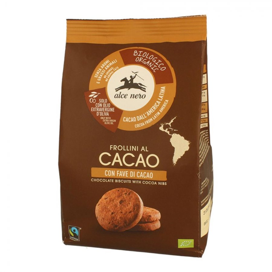 ALCE NERO Frollini Cacao C/Fave Bio 250g
