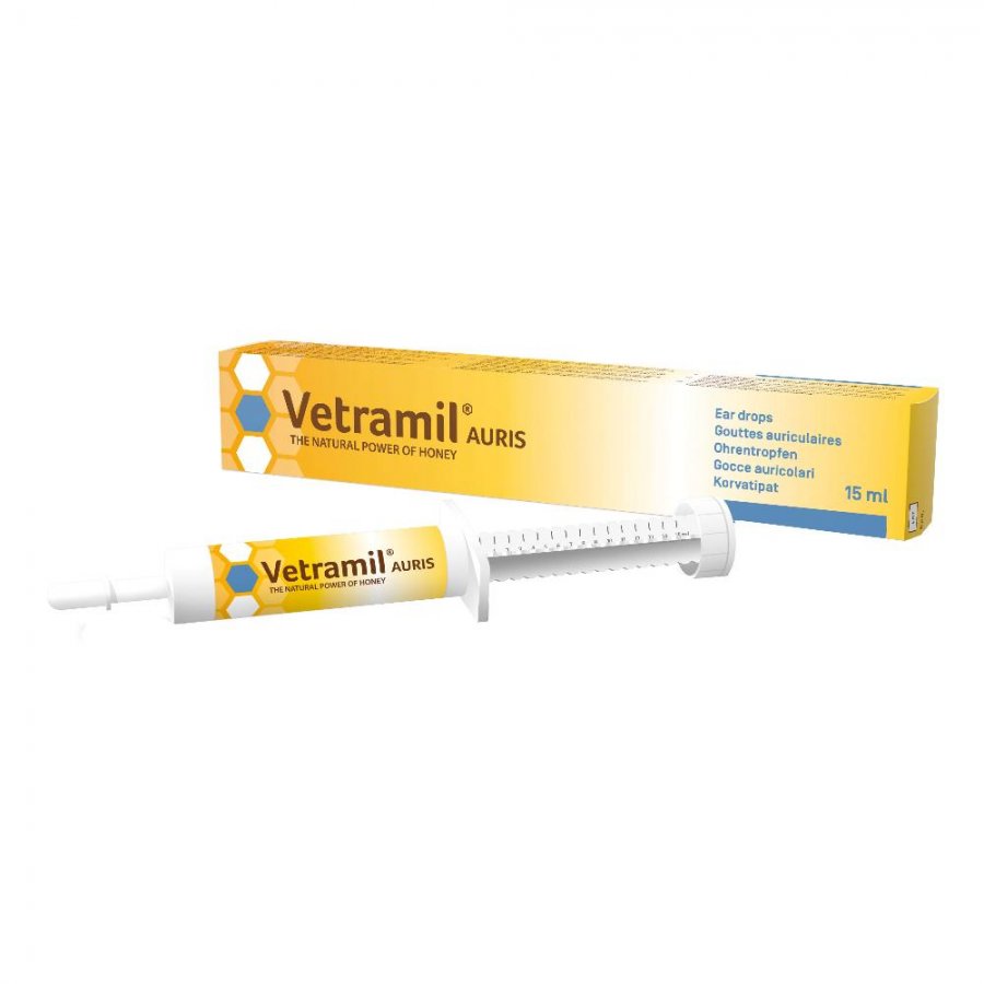 Vetramil Auris Fluido Lenitivo Uso Veterinario 15ml - Soluzione per Problemi Auricolari - Cani e Gatti