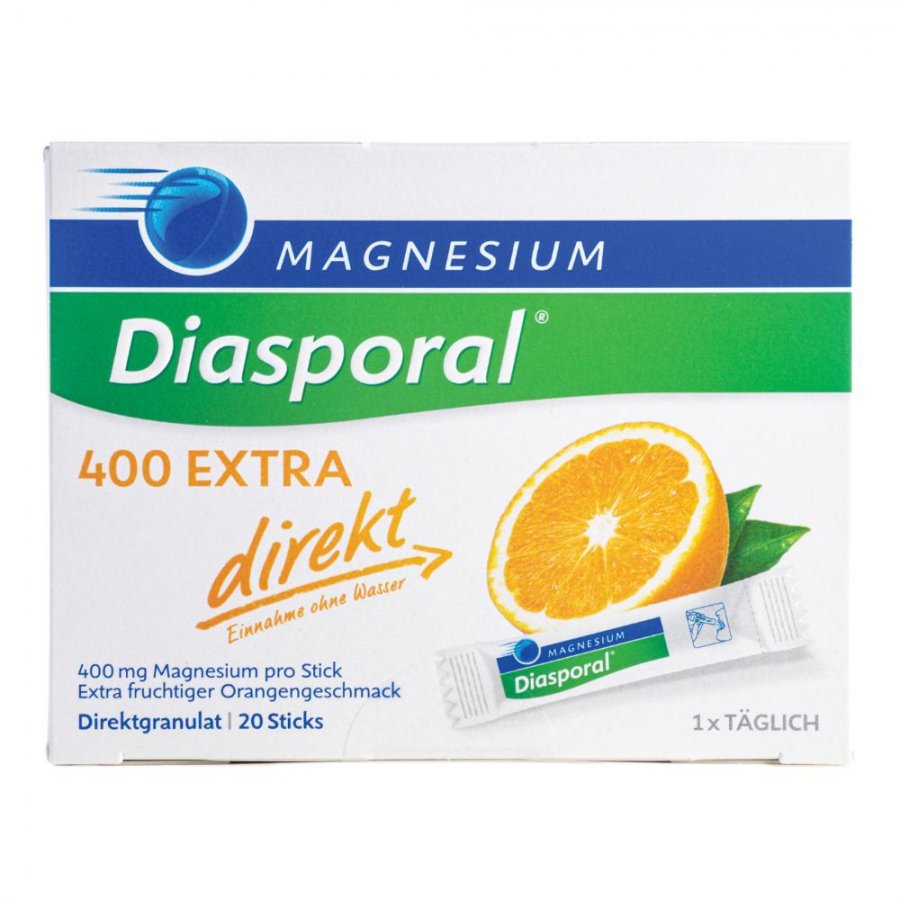 Magnesium Diasporal 400 Extra Direkt 20 stick da 20g - Integratore di Magnesio per il Benessere Muscolare