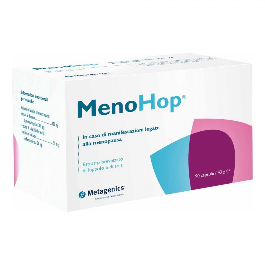 Menohop 90 Capsule - Integratore per Sintomi Menopausali e Supporto Osseo