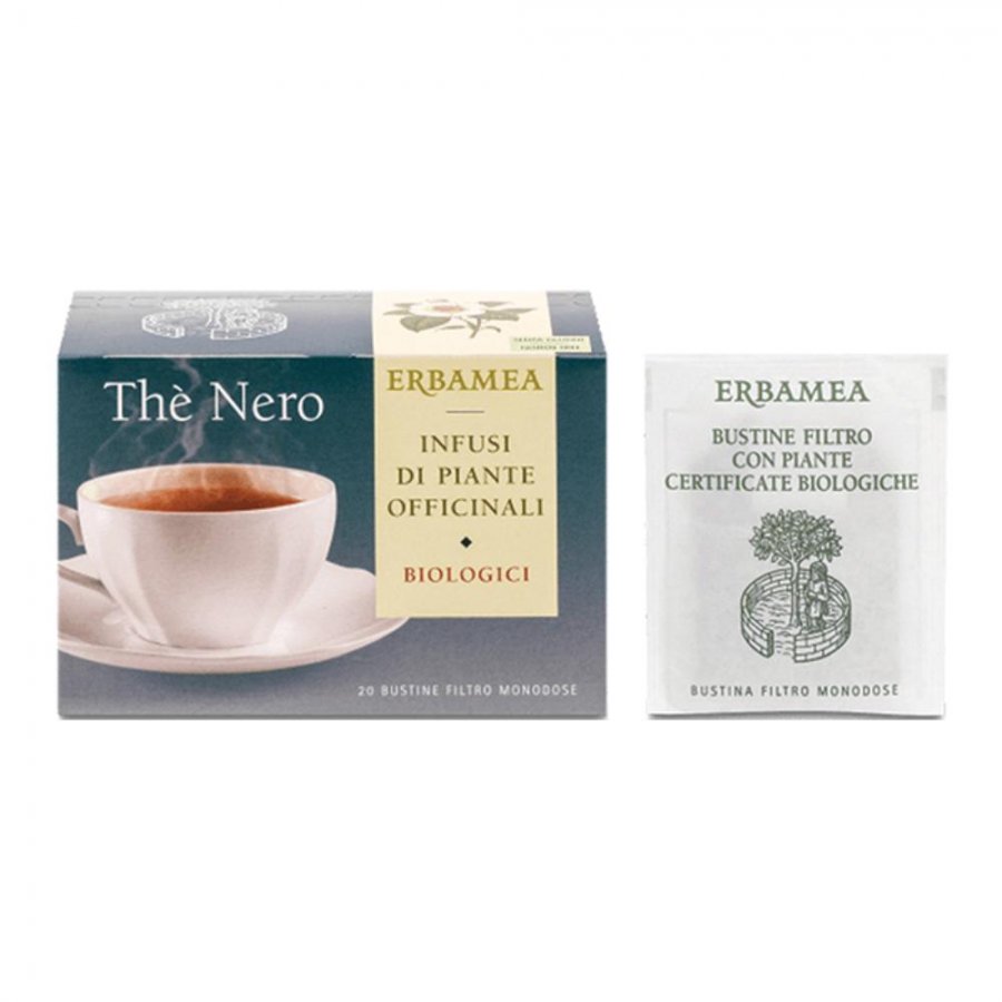 Erbamea - The Nero 20 Bustine Filtro Infuso al Tè Nero Profumato 