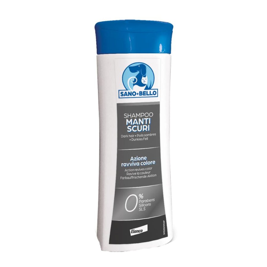 SANO E BELLO SHAMPOO CANE MANTI SCURI FLACONE 250ML