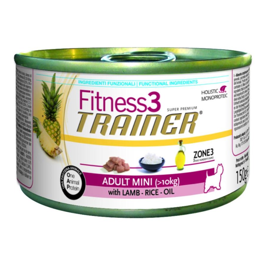 TRAINER NATURAL CANE SENSITIVE SMALL/TOY ADULT AGNELLO 150GR (lattina)