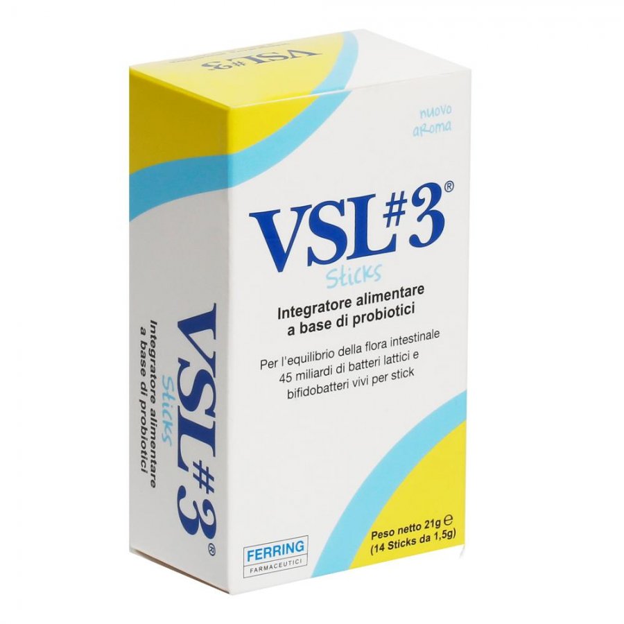 VSL3 - Integratore Probiotico, 14 Stick da 1,5g per la Salute Intestinale