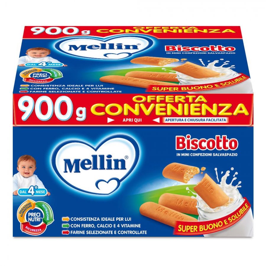 Mellin Biscotto Intero 900g 4Mesi+ - Biscotti per Bambini