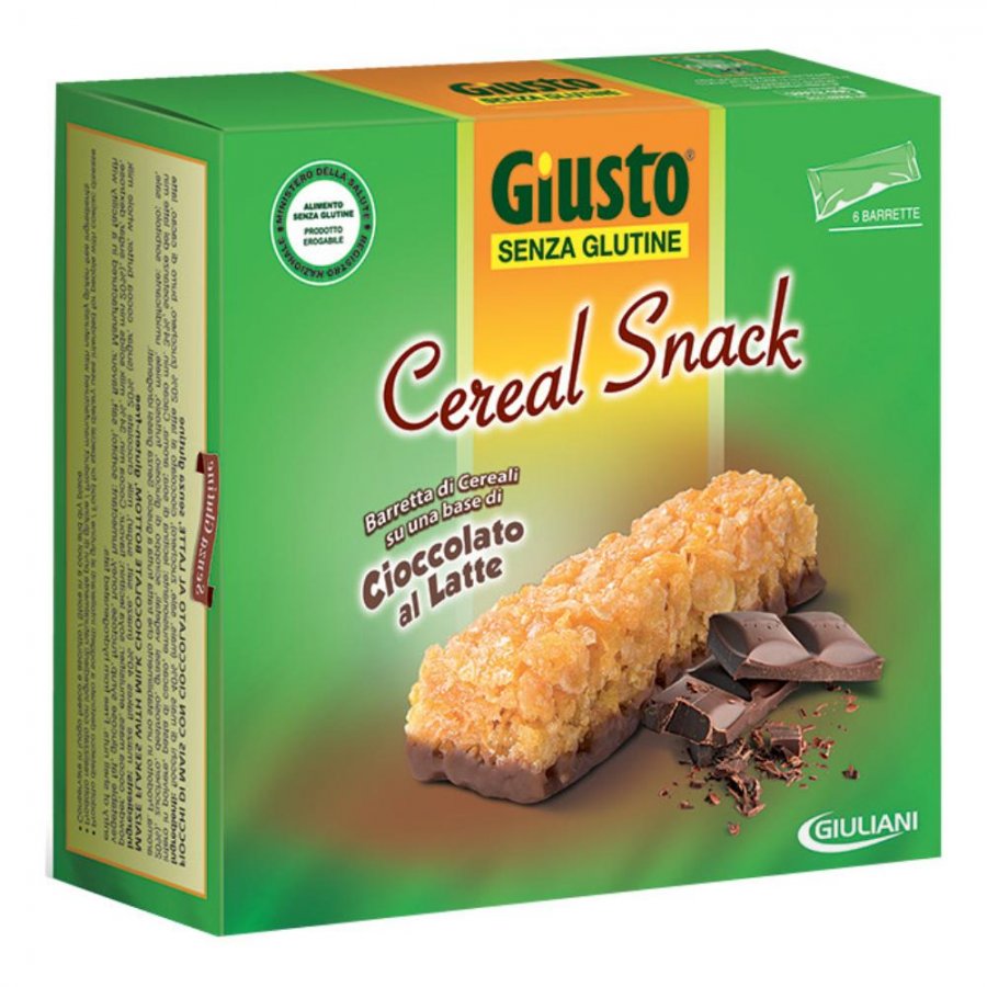 Giusto - Senza Glutine Cereal Snack Cioccolato Latte 6x25g