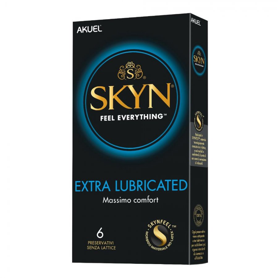 Skyn Extra Lubrificated 6 Pezzi - Profilattici Extra Lubrificati SKYN, Confezione da 6