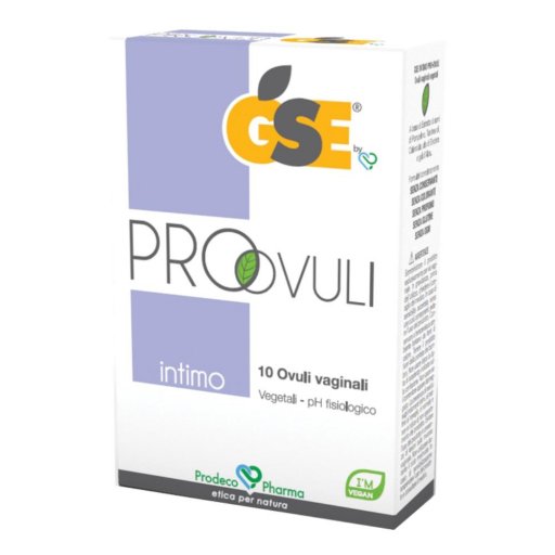 GSE ProOvuli Trattamento Idratante Protettivo Lenitivo - 10 Ovuli - Ovuli Vaginali Molli 100% Vegetali