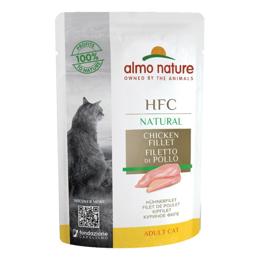 ALMO NATURE GATTO HFC NATURAL ADULT FILETTO POLLO 55GR (bustina)