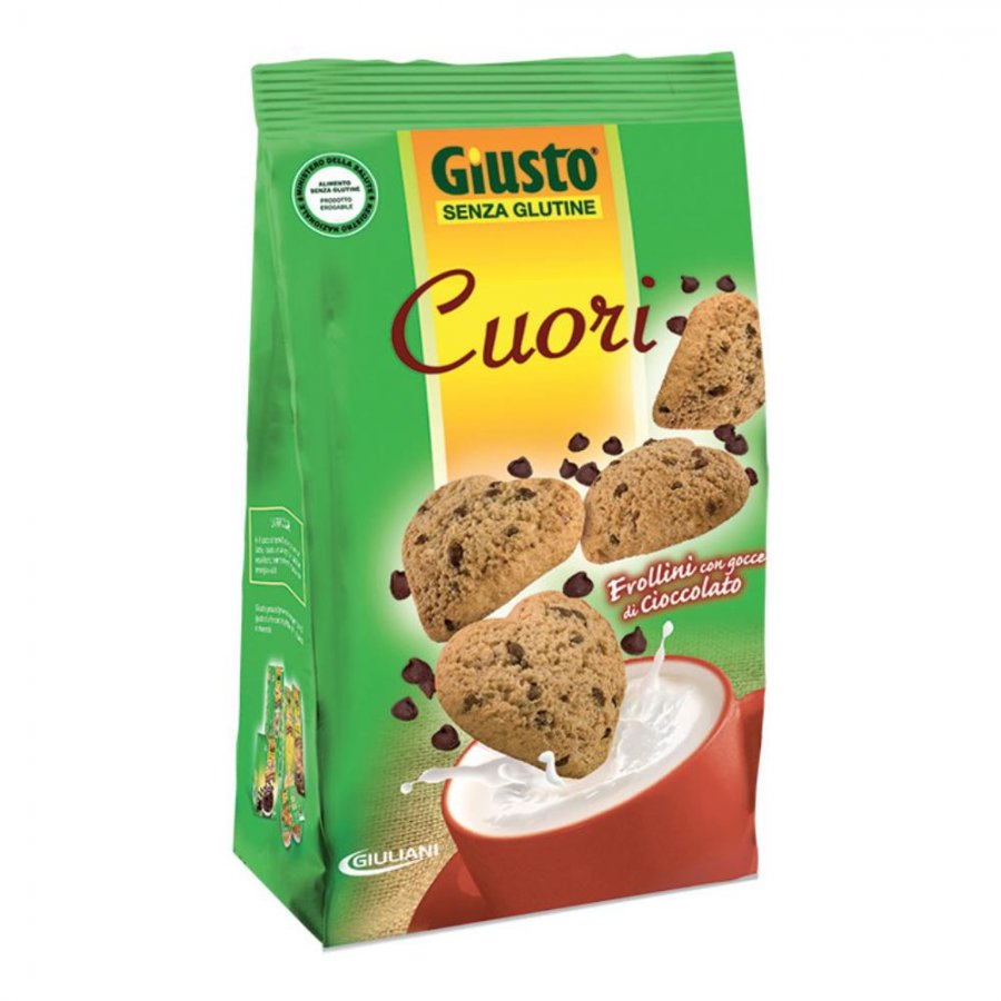 GIUSTO S/G Frollini Cuori Gtt Cioccolato 200g